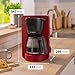 Bosch Filterkaffeemaschine MyMoment TKA2M114, Glaskanne 1,25 L, für 10-15 Tassen, 40min Warmhaltefunktion, Tropfstopp, schwenkbarer Filterträger, abnehmbarer Wassertank, 1200 Watt, Rot matt