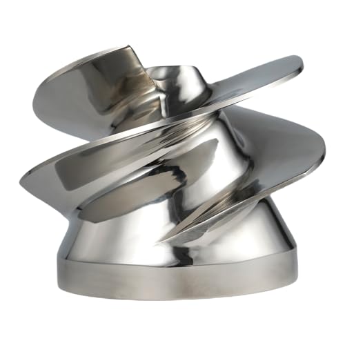 Outboard Jet Impeller 6"-79 (146mm) Part No.414 Polished Stainless 3 Blades Fits Yamaha Tohatsu Mercury and for Nissan Jets Small Series Boat (for #855 Flanged Liner & Wear Ring)