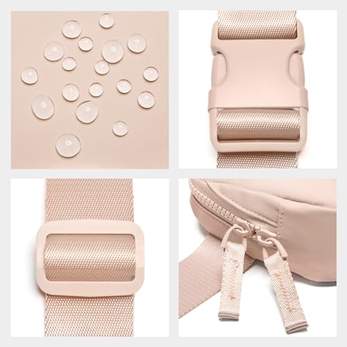 Image of Belt Bag for Women Two-Way Zipper Cross Body Fanny Pack Fashion Waist Packs Everywhere Belt Bag with Adjustable Strap Gifts for Teen Girls Women Men (Coral Pink)