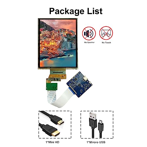 Image of wisecoco 7.8 inch Flexible Display Curved Bendable Screen FHD 1440 * 1920 AMOLED Display with HDMI Driver Board OLED Monitor Without Enclosure Kit for DIY Prototype Demo