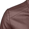 Leather Bomber Jacket Men Black Faux Leather Baseball Flight Jackets Full Zip Casual Outdoor Windbreaker Vintage Stand Collar Jacket Sport Hiking Running with Zipper Pockets M-4XL #4