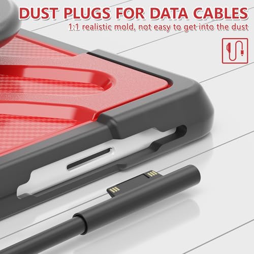 Coque compatible Microsoft Surface Pro 7 antichoc avec béquille rotative 360° - 5