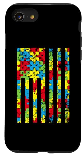 Autism Awareness Month USA�t���b�O �p�Y���s�[�X Acceptance �X�}�z�P�[�X iPhone SE (2020) / 7 / 8 �p