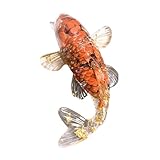 Nota: WNDUOKXH Statuina di pesce carpa in vetro da 6 cm, splendida statua di pesce, decorazione da tavolo, scelta regalo per gli amici, statuina di carpa in vetro da 6 cm, decorazione