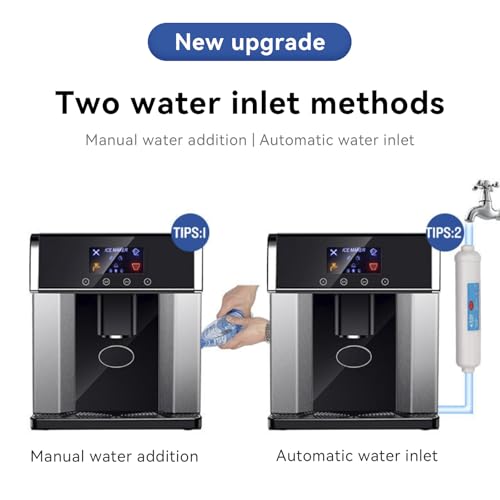 Areyourshop LCD Ice Cube Maker Machine - Stainless Steel with 3 Adjustable Ice Sizes, 2-in-1 Dispenser, High-Density Foam Insulation, 1.8L Tank, Fast Automatic Ice Production - Image 5