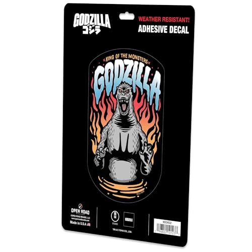Image of Godzilla King of Monsters Adhesive Vinyl Decal - Epic Godzilla Sticker for Car, Laptop, or Home Theater Setup