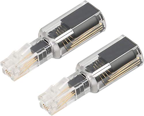 Uvital Telephone Cord Detangler, Wireless Anti-Tangle Telephone Handset Cable 360 Degree Rotating Landline Swivel Cord Untangler (2, Black)