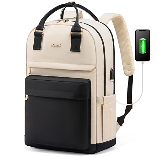 Image of LOVEVOOK Laptop Backpack for Women Men, 17.3 Inch Laptop Bag with USB Port Fashion Waterproof Backpacks Teacher Nurse Stylish Travel Bags Vintage Daypacks Bookbag for College School Work