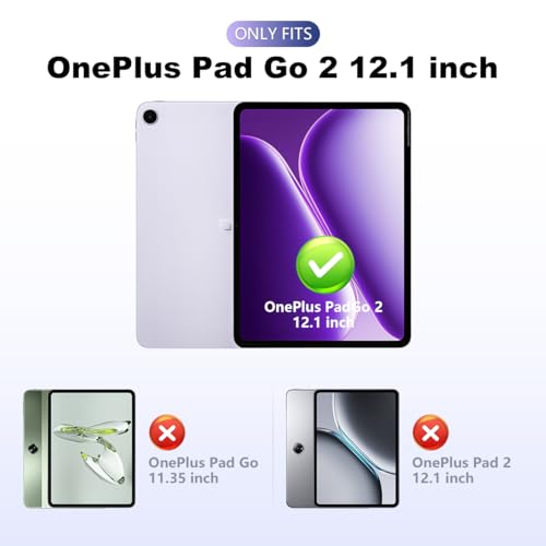 Image of ZORBES Compatible with OnePlus Pad Go 2, Multi Angle Origami Case Slim PU Front Cover for Vertical & Horizontal Viewing, Acrylic Protective Tablet Cover Shockproof Tablet Cover with Pen Holder