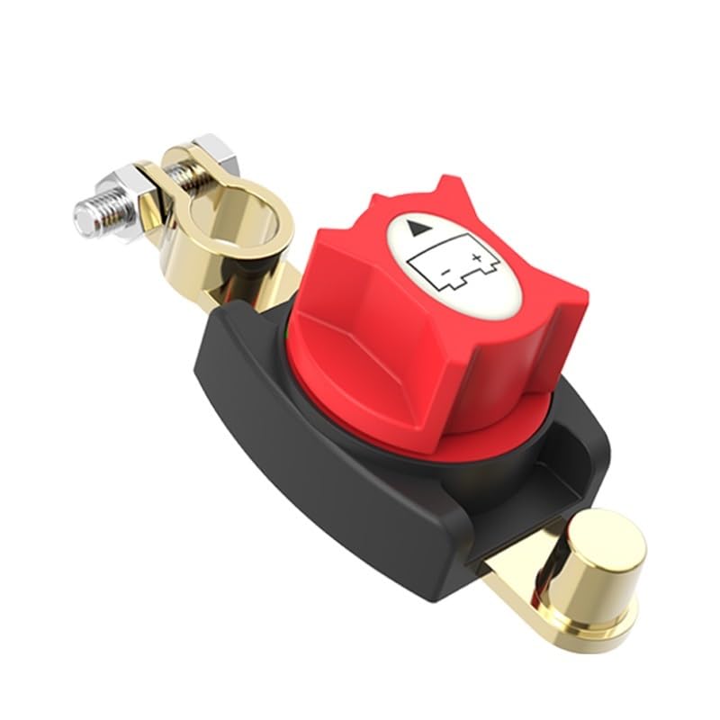 Upgraded Model Battery Disconnect 275A On/Off Power Cut Off 12-48V for Car,Truck,Marine and Boat(New Top Post Switch)