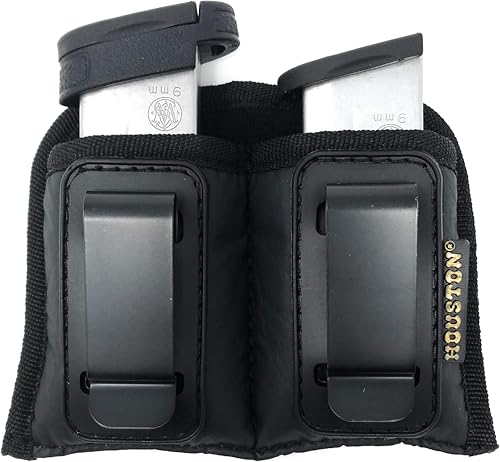 Double Concealment Magazine & Multi Use Holster IWB Clip Fits Most Single Stack 9mm, M&P Shield, Xds, Glock 43 (Double Medium Single Stack 9mm /.380 Cal)