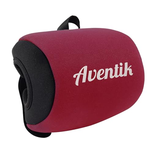 Storage Conventional Reel Cover Durable Soft Protection (black/red, M:4.3''width X 2.9''diameter)