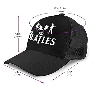 The Beatles Casquettes de Baseball Chapeau Snap Back Casquette Trucker Hat Mesh Casquettes de Baseball Sports Papa… - Les Beatles, Paul McCartney, John Lennon, RIngo Starr, George Harrison The Beatles Casquettes de Baseball Chapeau Snap Back Casquette Trucker Hat Mesh Casquettes de Baseball Sports Papa… – Image 2