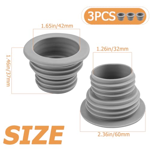 Tapones de Sellado para Drenaje de Lavadora, Pack 3 miniatura 2