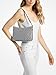 Michael Kors Jet Set Medium Top Zip Pochette Crossbody Bag, Silver-Tone Hardware/Tonal MK Signature Nylon/Storm