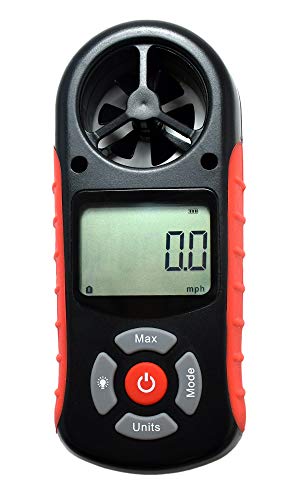 ennoLogic Anemometer eA990R - 8 Parameters: Wind Speed, Wind Chill, Air Temperature, Humidity, Heat Index, Dew Point, Barometric Pressure, Altitude â€“ Digital Weather Meter with Backlight
