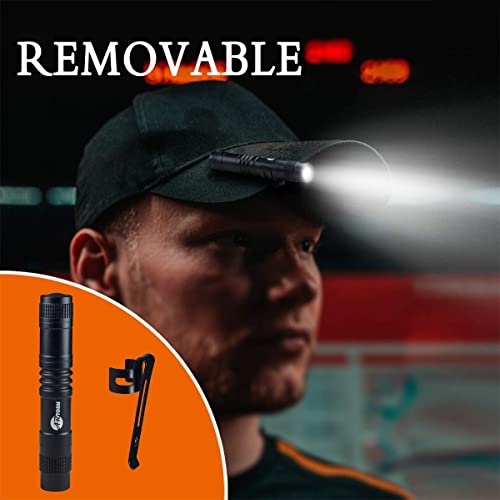 Flashlights Small Mini Led High Lumen Tactical Pen Light With Clip, Handheld Pocket Compact Torch For Camping Outdoor Emergency Inspection Repair Battery-Powered Water-Resistant (3.55 & 5.11 Inch) #TOP2