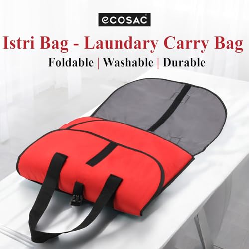 Image of Istri Bag | Ironed Clothes Organizer | Travel-Friendly, Water-Repellent & Washable | Foldable Storage Bag for Wardrobe & Luggage | Ideal for Office, Travel & Home Use (1, Red)
