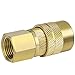 WYNNsky Industrial Air Coupler, 1/4 Inch Body Size, 3/8 Inch FNPT Threads Size, Brass Air Compressor Accessories Fitting