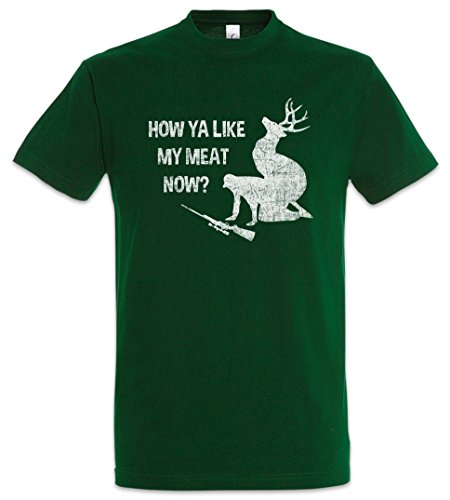 Urban Backwoods How Ya Like My Meat Now? T-Shirt – Chasse végétalien végétarien Deer Hunter Hunt Vegan Carnism Vegetarian Vegetarianism Vegetables