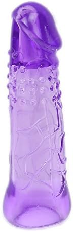 Leontall P E N I S Extenders Sleeves for Men, 6.5" Silicone Stretchy Overstriking Extension, Reusable & Easy to Clean & Beaded & Soft