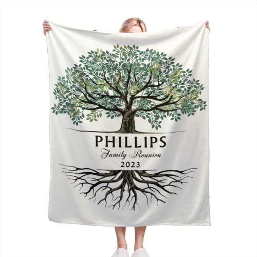 Manta personalizada para reunión familiar con nombres, fiesta de reunión familiar, decoraciones familiares, manta de reunión familiar personalizada,