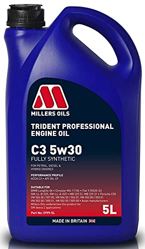 Millers Oils Trident Professional 5w30 C3 SN Fully Synthetic Engine Oil, LL-04, 5 Litres