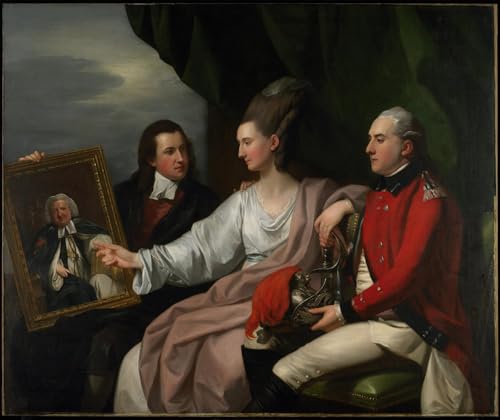 Tableaux graffiti art mural portrait de Benjamin West affiche de la famille Drummond 60x90cm