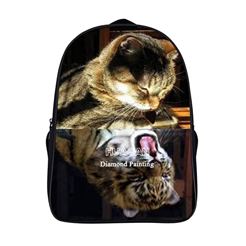 Sac à dos pour enfants ergonomique chat 3D, grand cartable scolaire 40cm confortable