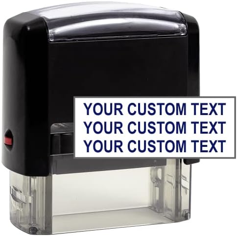 Custom Address Stamp - 5 Font Options - 3 Line Self-Inking Address Stamp - Up to 3 Lines of Customized Text | Multiple Ink Color Options
