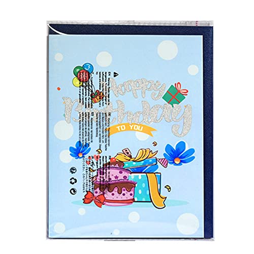 Cartões de aniversário pop-up - cartão engraçado do aniversário 3D,Cartões pop-up de aniversário 3D,