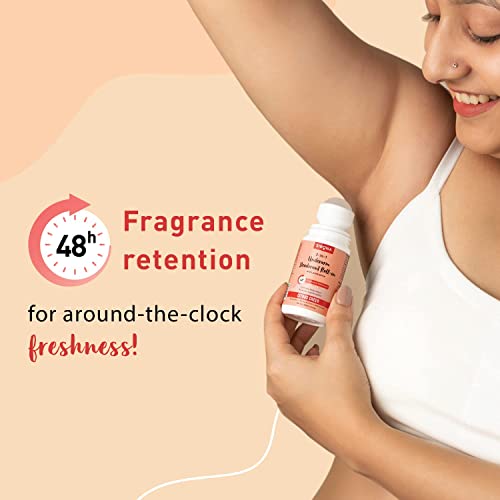 Image of Sirona Underarm Roll On -50 ml (Pack of 1) | with 0.5% Prebiotic, 0.5% Niacinamide & 0.1% Hyaluronic Acid | Prevents Body Odour & Exfoliates Underarms | Lemon Fragrance | Alcohol & Aluminium Free