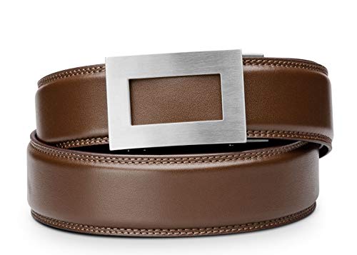 KORE Men’s XL Top-Grain Leather Track Belts | “Icon” Stainless Steel Buckle