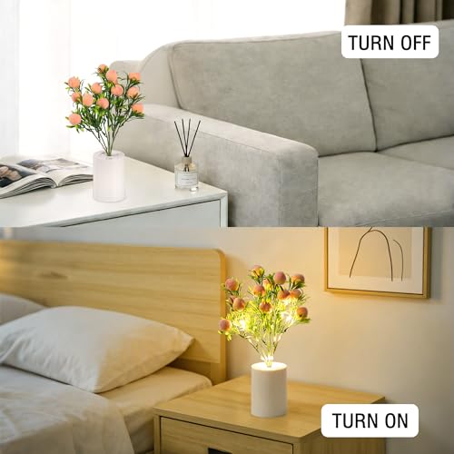 Image of Artificial Peach Tree Lamp, Home Cafe Decor Light Birthday Gifts for Women