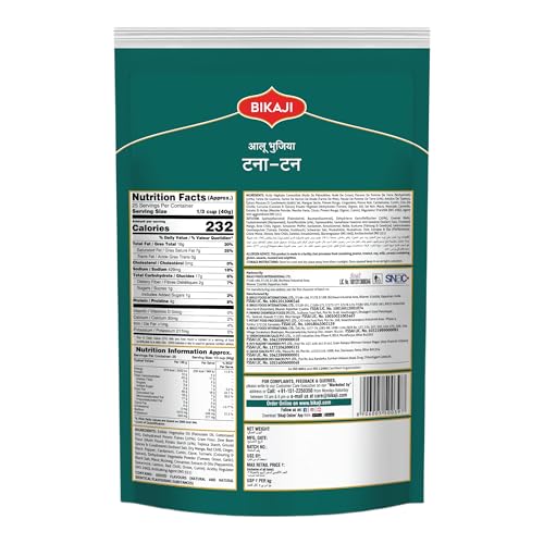 Tana Tan (Aloo Bhujia) 1000g and Falhari Mix 200g Combo of 1200g (42.33Oz) – Authentic Indian Snacks Family Pack | Crunchy Namkeen, Party Mix, Bar Snacks & Tea-Time Treats