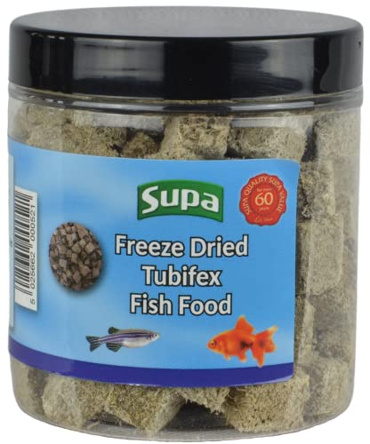 Supa Natural Tubifex Cubes, 30 grams, Highly Nutritious Protein Rich Food, Suitable For Aquarium And Pond Fish,