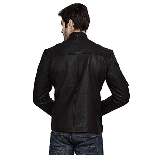 Mens Delighted Tough Genuine Lambskin Leather Jacket, Biker Jacket3