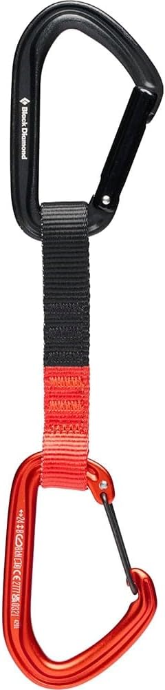 BLACK DIAMOND HotForge Hybrid Quickdraw | Keylock Top & Wiregate Bottom | Durable Dogbone | Sport & Trad Rock Climbing Draw
