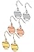 Jstyle Stainless Steel Dangle Earrings for Women Drop Earrings 3 Pairs