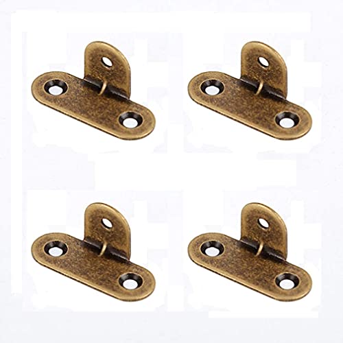 LSSEDA Staffe angolari, staffe angolari, 4 pezzi 90 ° Staffa angolare in ottone antico Giunto ad angolo retto Supporto angolare for cassetto Codice angolo fisso