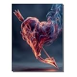 Malen Nach Zahlen Erwachsene Rauch, Groß DIY Malen Nach Zahlen Pfeil und Bogen, Anfänger Frauen Bastelset, Pinsel und 36 Acrylfarbe, Paint by Numbers Basteln für Wand Dekor Geschenk 100x135cm ZBSWK213