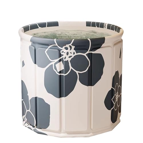 Baignoire glacée portable pliable pour adultes – Baignoire autoportante pour eau froide et chaude, spa, sauna – 70 cm – Solution de relaxation et de récupération noire