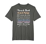 14 Ans de Mariage - Humour Couple Amoureux - Noces de Plomb T-Shirt