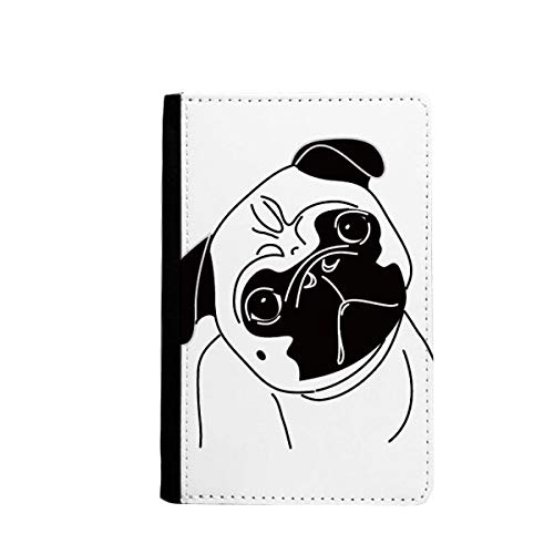 Portefeuille de voyage pour passeport au motif de chien cartoon pour vacances