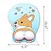 Tidoopu Anime Corgi Mouse Pad with Wrist Support Gel Ergonomic Dog 3D Mousepad for Office PC Laptops (Blue)