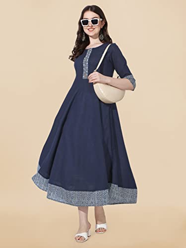 Image of MIRCHI FASHION Women's Straight Fit Rayon Sequins Embroidered and Polka Dots Printed Kurti Only