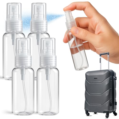 Bote Spray Pulverizador, Botellas de Viaje Vacío, Spray Viaje 50 Ml, Pulverizador de Niebla Fina, Apto para vuelos en avión sin facturar, Contiene 4 Botes de Spray de 50 ml.
