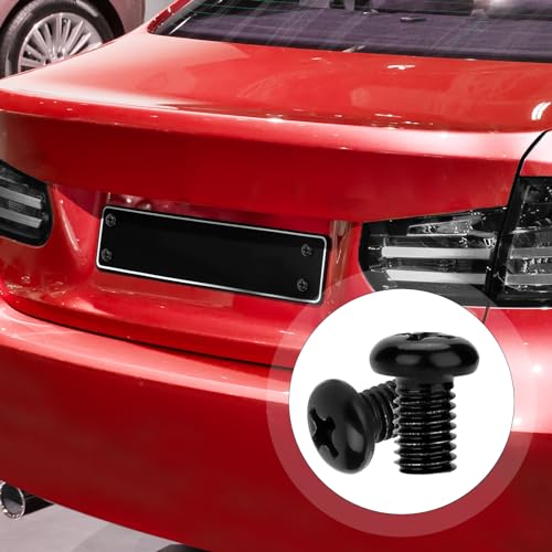 12pcs Rear License Plate Screws M5-0.8x8mm, Car Plate Screw Stainless Steel Black Zinc Plated License Plate Screws Compatible with Tesla Model 3 Y BMW 18-8 - Image 6