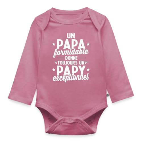 Body bébé bio en coton à manches longues imprimé pour grand-père