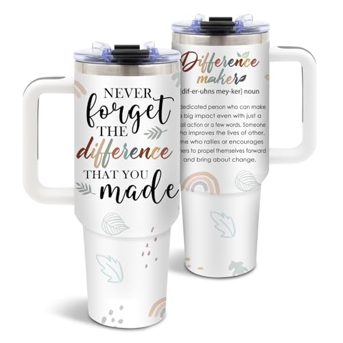 DUUV Thank You Insulated Tumbler 40oz, Appreciation Cup Gifts for